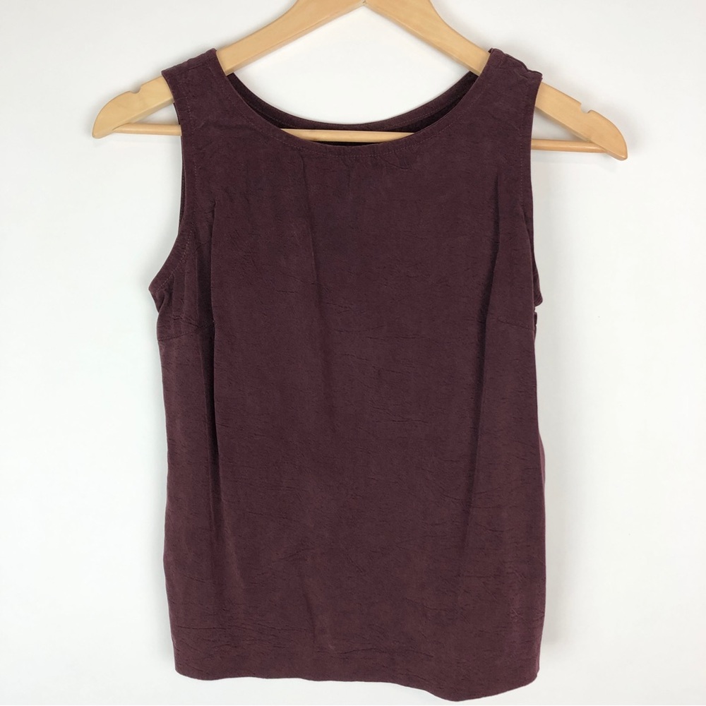 Staples Vintage Tank Top Plum Sleeveless Round Neck